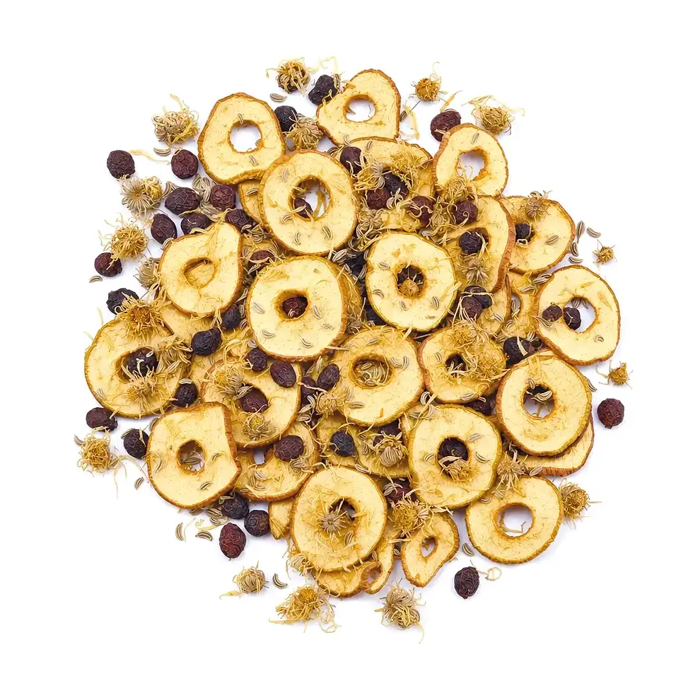 Apfelwiese-Mix Nagersnack – fruchtiges Kaninchenfutter mit Apfelduft & Sommerwiesen-Aroma