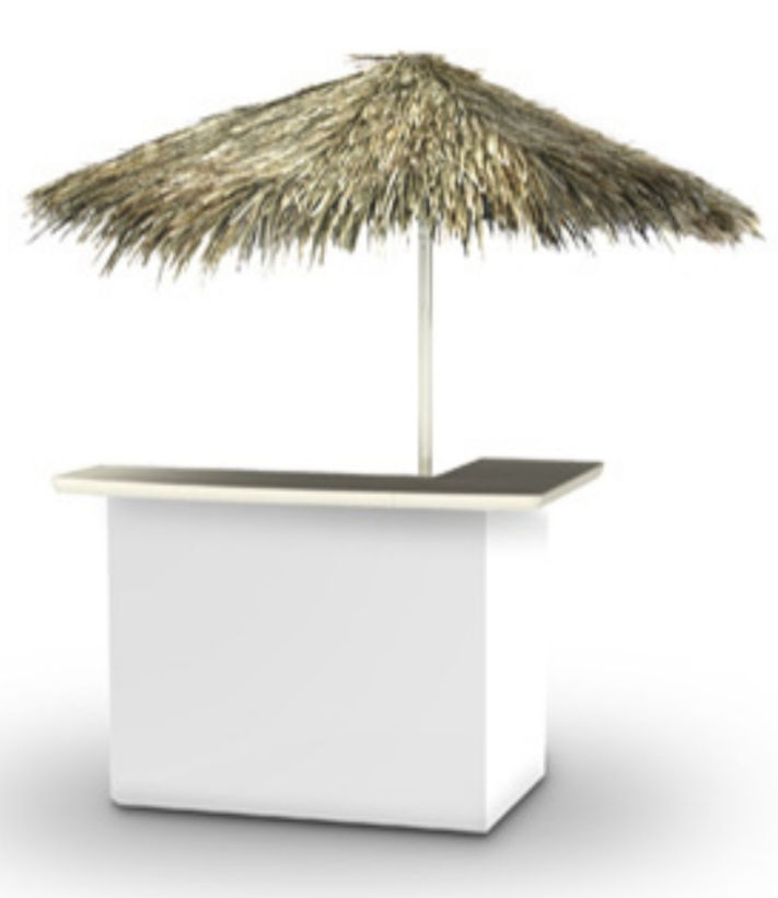 Thumbnail: L-Shaped Bar with White Fabric Wrap