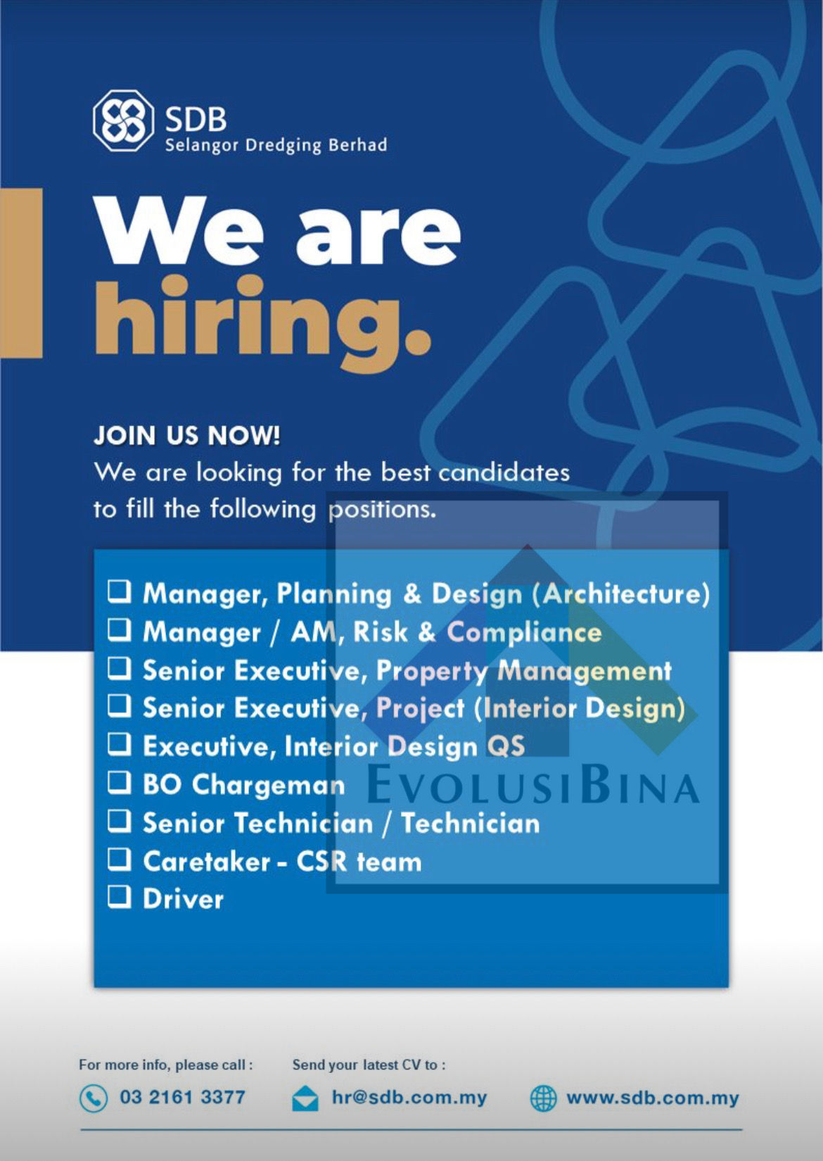 Kerja Kosong Architecture 2023 EvolusiBina