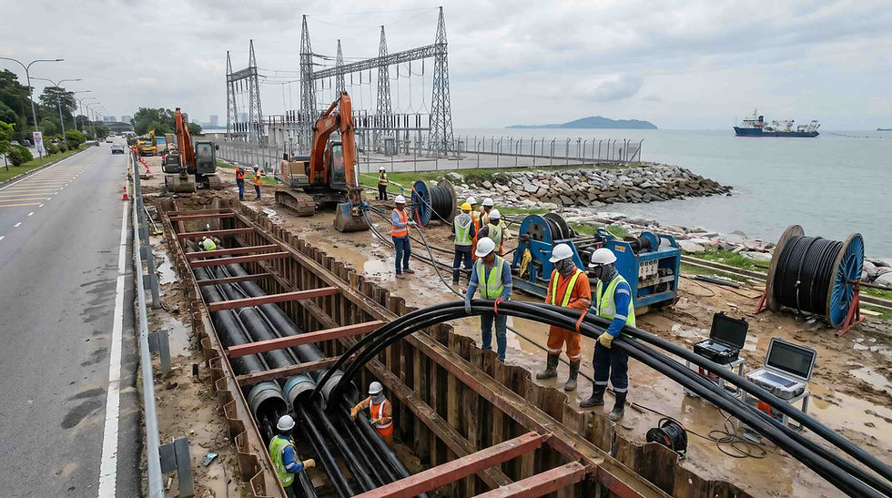 Kabel bawah tanah TNB dan sistem kabel kuasa dasar laut Jati Tinggi di Selangor dan Langkawi