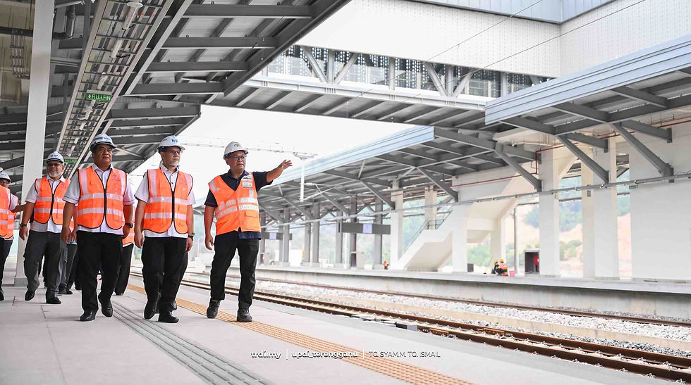 ECRL laluan ekspres di Stesen ECRL Dungun bagi operasi fasa pertama yang dijadual bermula pada Januari 2027