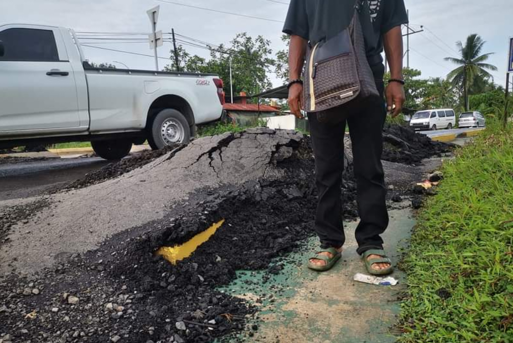 Agong dah balik, jalan di Sabah kembali rosak