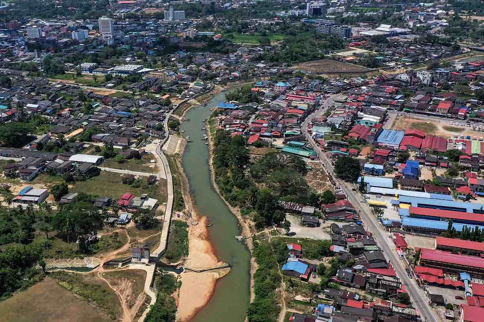 Pemandangan Sungai Golok, yang menandakan sempadan Malaysia-Thailand / BERNAMA