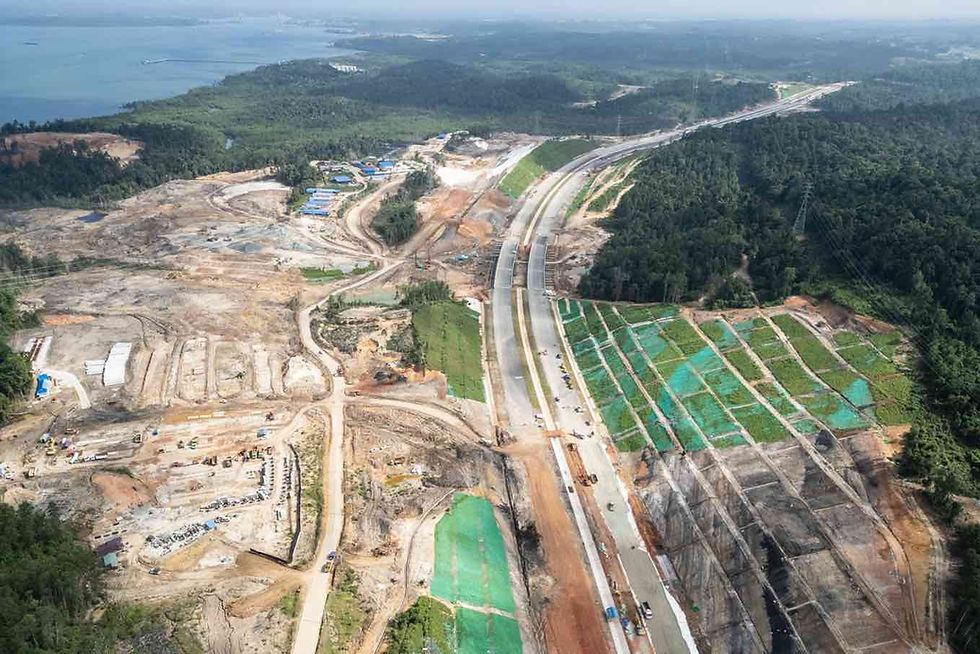 Gambar hiasan: Pembinaan jalan tol di Balikpapan, Kalimantan Timur pada 12 Julai 2024 | AFP | The Jakarta Post