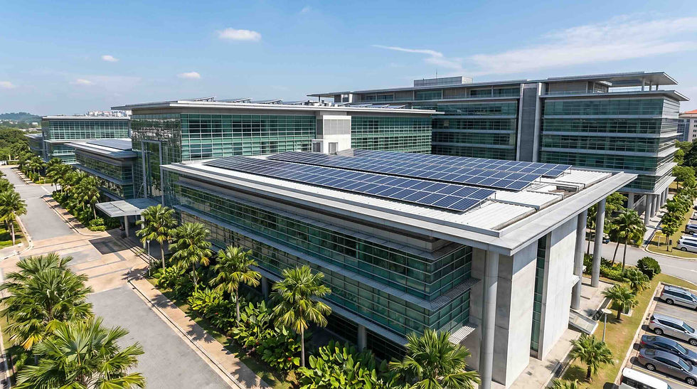 Evolusi Bina: Projek solar bangunan kerajaan menggunakan sistem fotovolta suria untuk menjimatkan tenaga dan mengurangkan kos operasi.