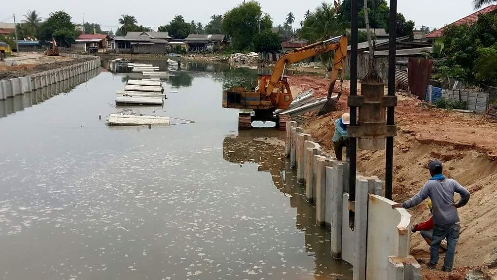 Gambar hiasan: Contoh projek tebatan banjir di Besut
