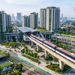 Prasarana projek TOD melibatkan pembangunan perumahan rakyat berhampiran stesen LRT di Laluan Ampang dan Laluan Kelana Jaya.