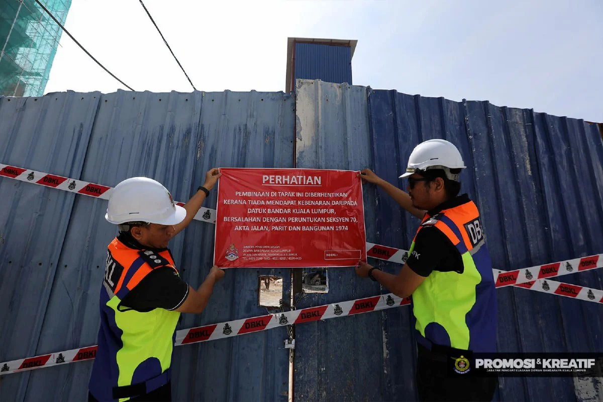 90 pekerja asing ditahan, tapak pembinaan disita