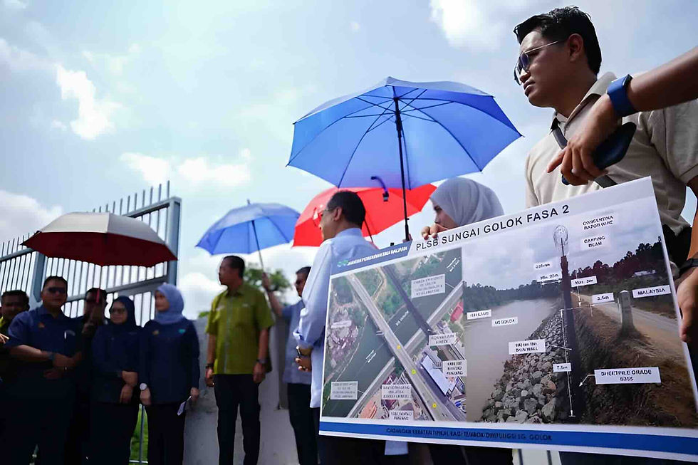 Projek PLSB Sungai Golok untuk tebatan banjir jangka panjang di Kelantan.