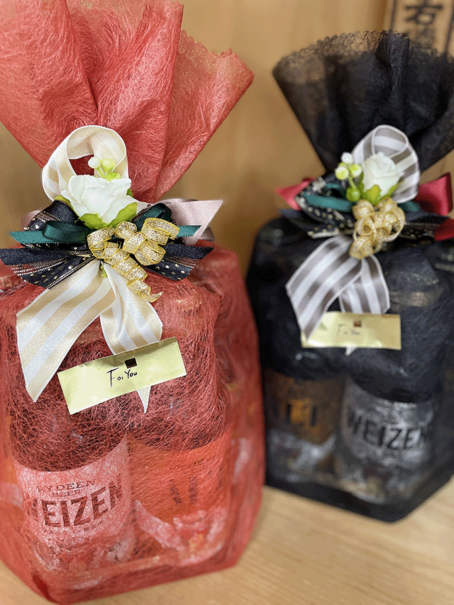 お酒ラッピング お  酒プレゼント ボトルラッピング 酒のたかしま