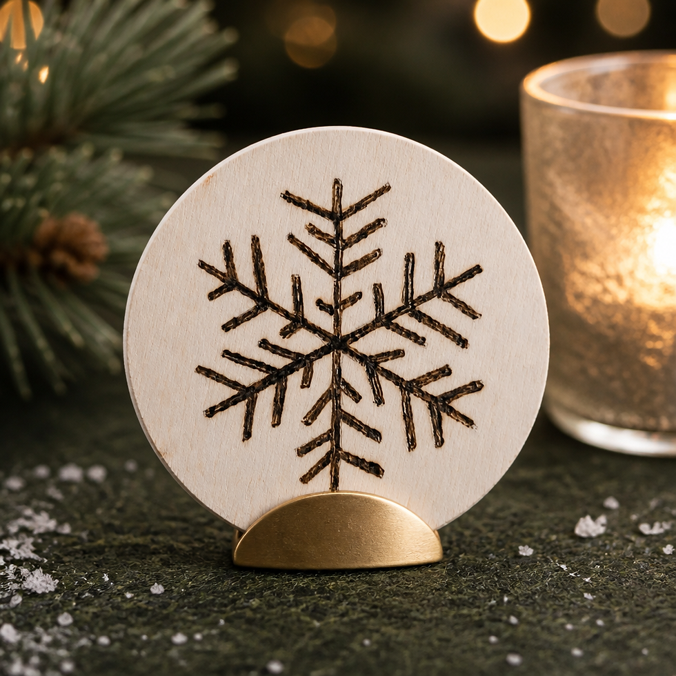 Thumbnail: Handmade Snowflake Coaster