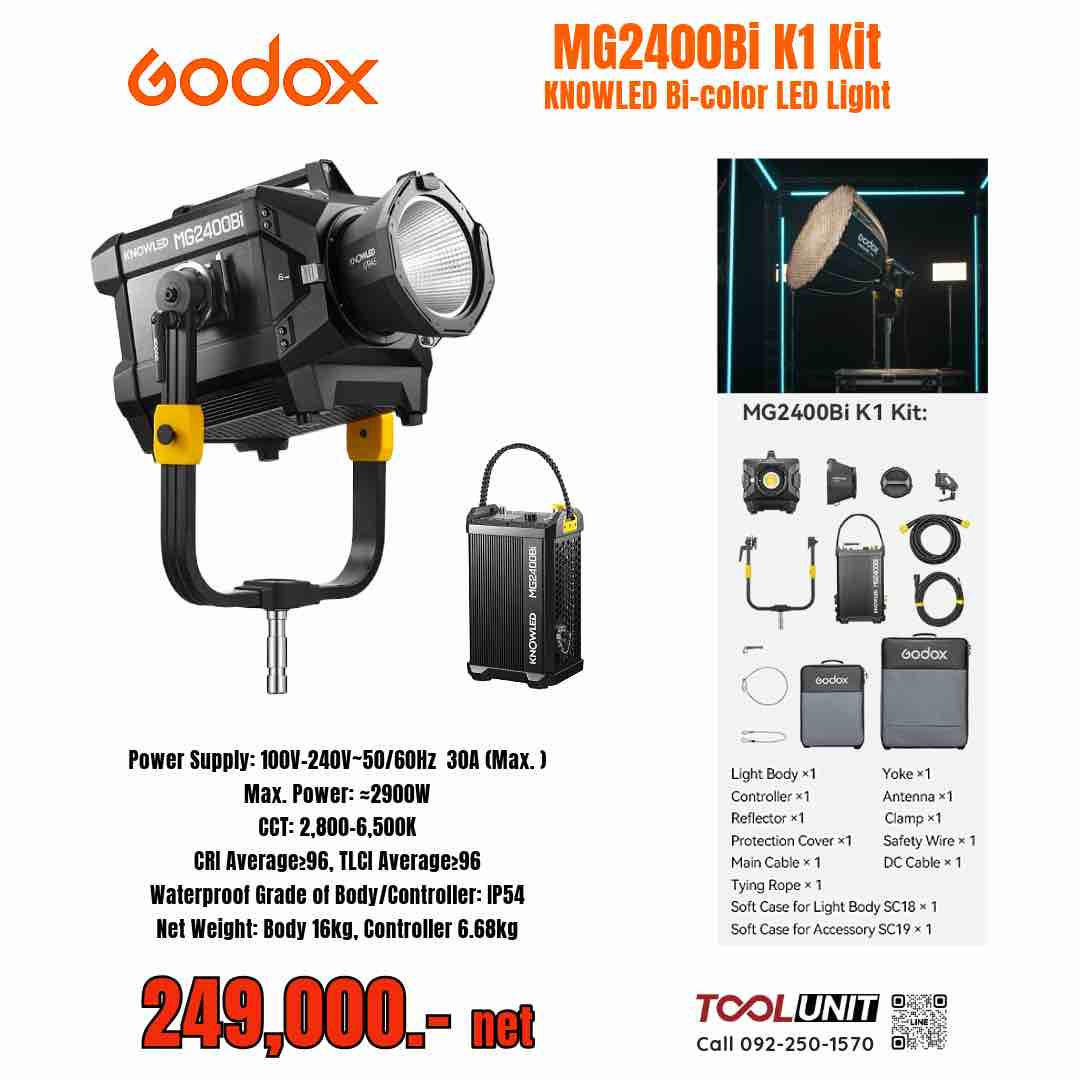 GODOX MG2400Bi K1 Kit - KNOWLED Series LED Light Bi-Color