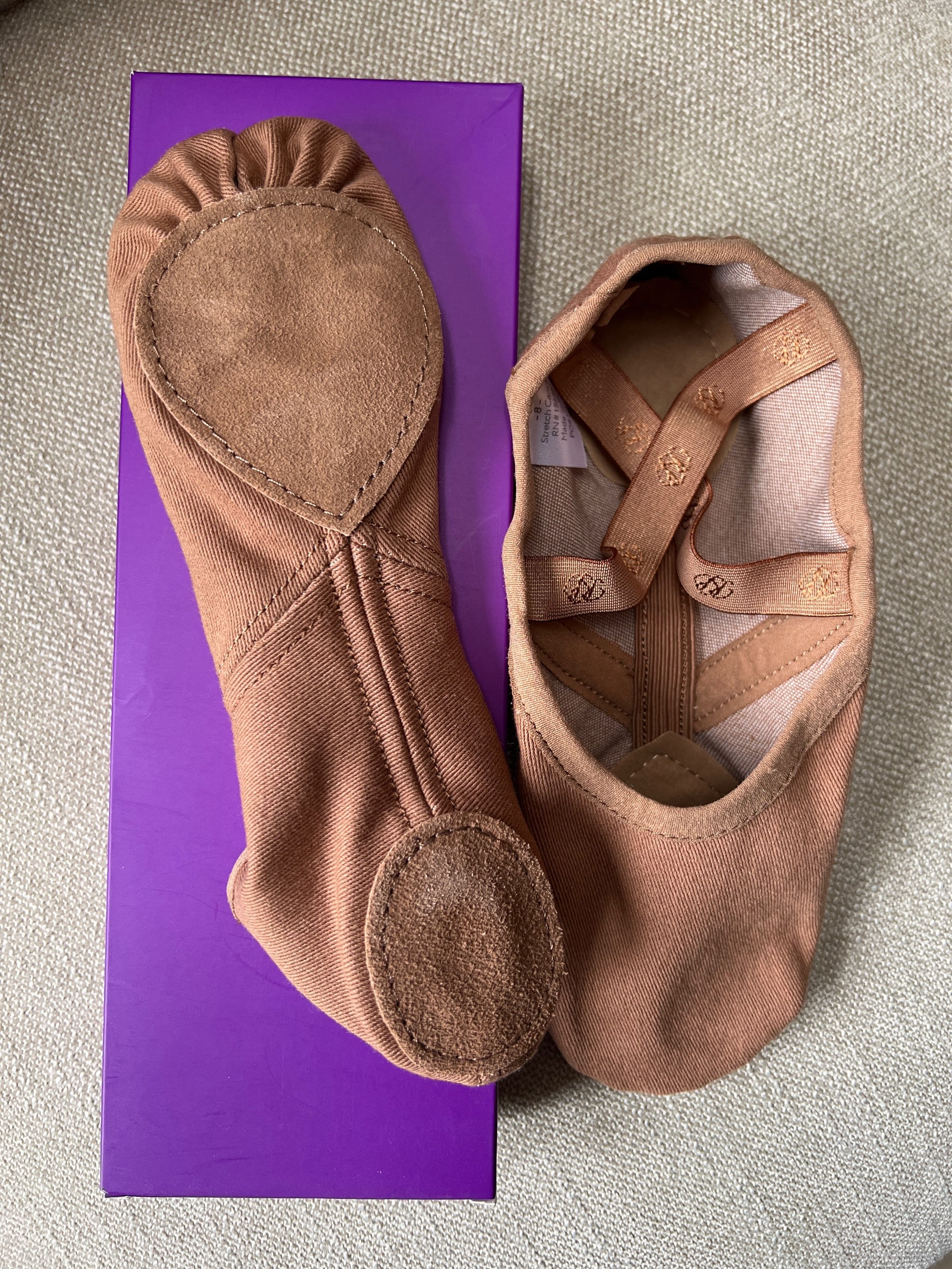 RP Vivante Stretch Canvas Ballet Shoe Almond