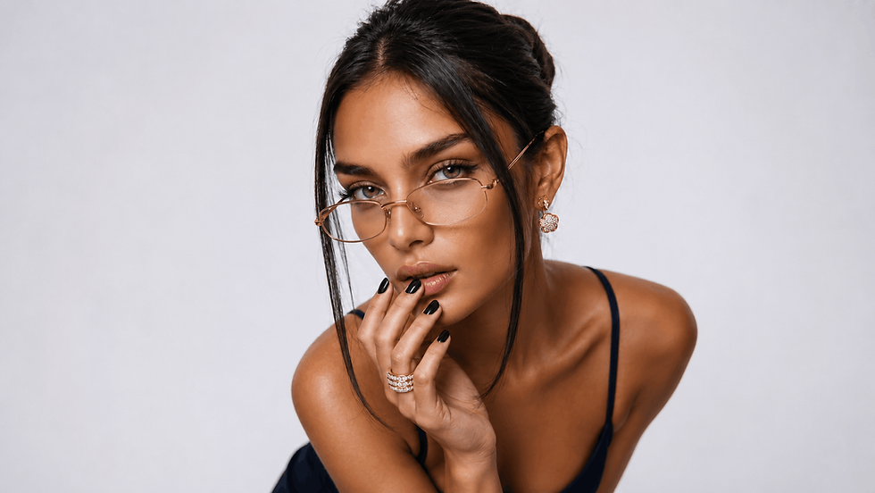 A model used as a social media marketing content