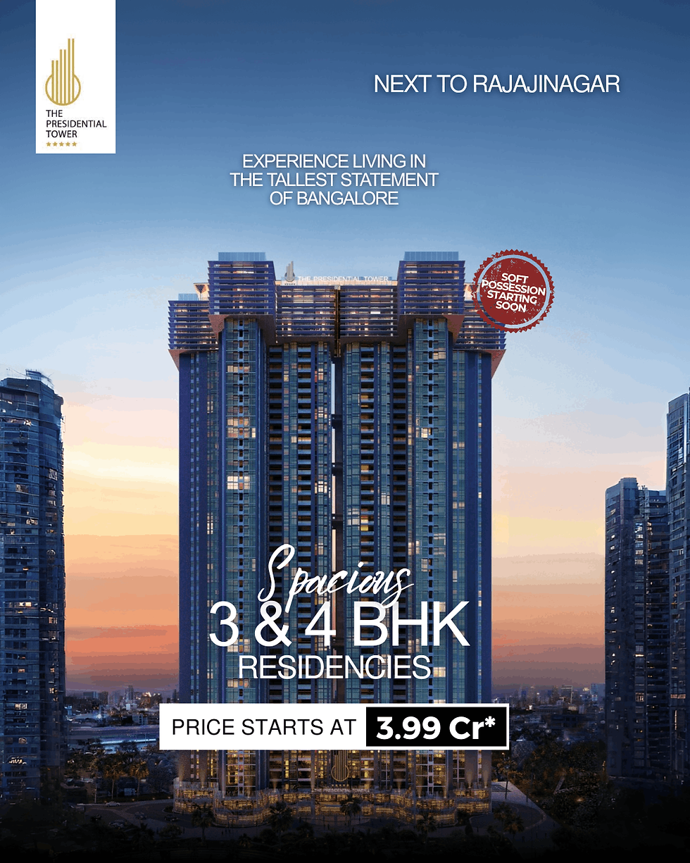 Ad creative to generate leads for The Presedential Tower for Sri Shubadha property Advisors