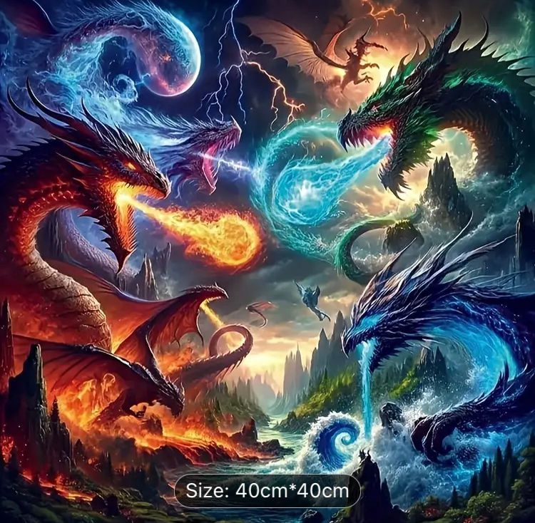 Dragon diamond art