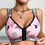 Thumbnail: Women’s 3pc butterfly print front fastening bras
