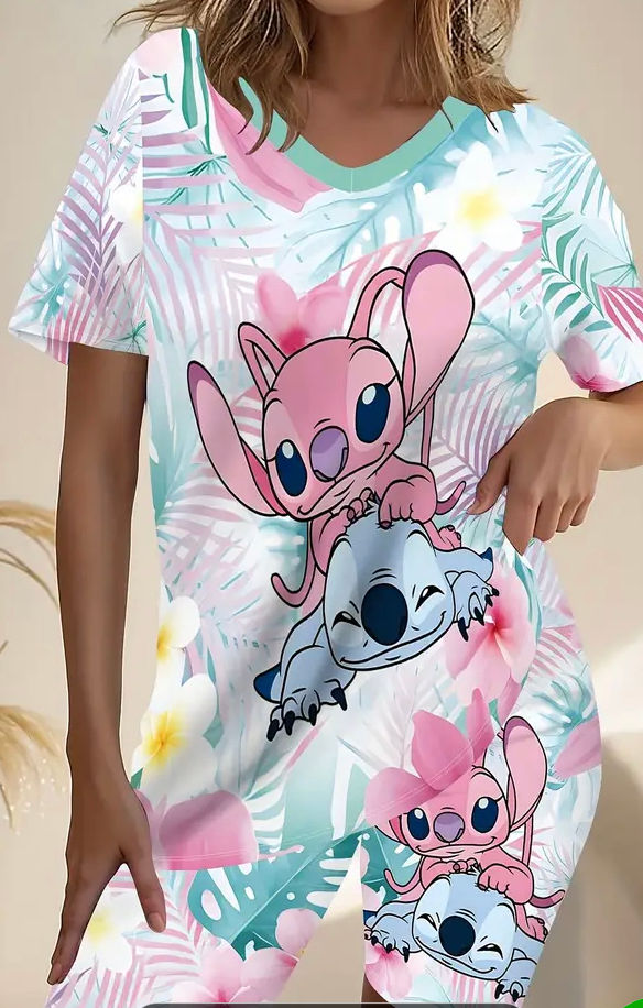 Women’s stitch top and shorts set