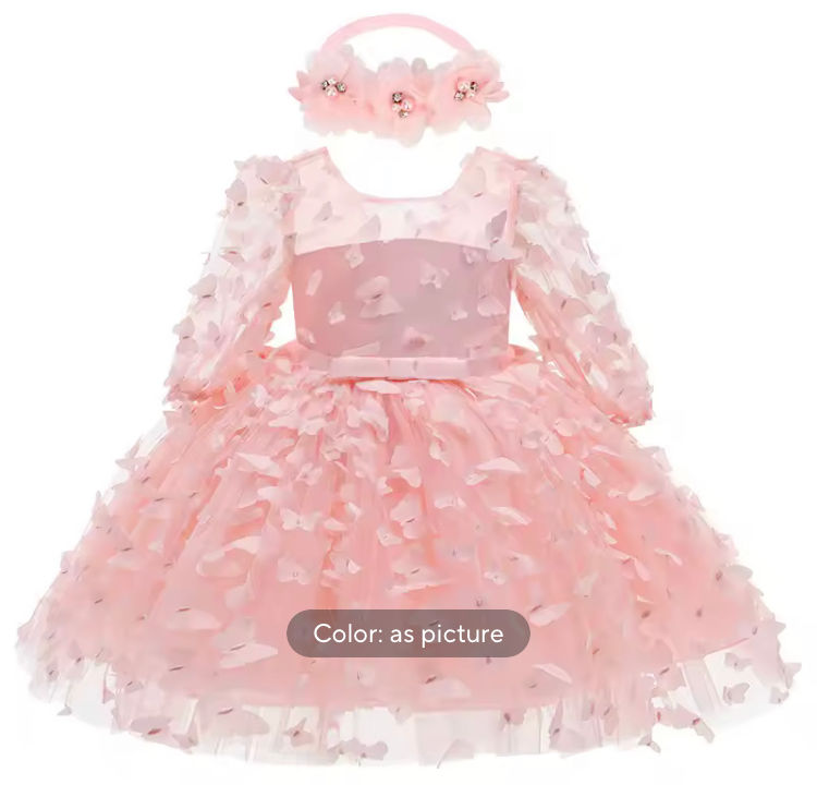 Baby Girls princess dress with headband