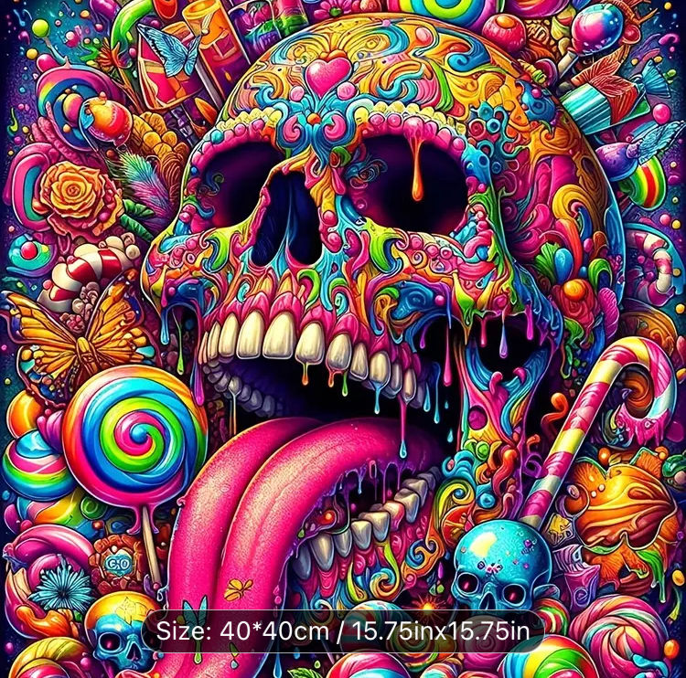 Skull candy diamond art