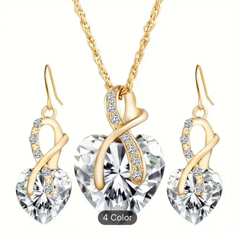 Thumbnail: Heart jewellery set