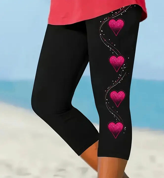 Black heart leggings 