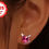 Thumbnail: Devil heart stud earrings