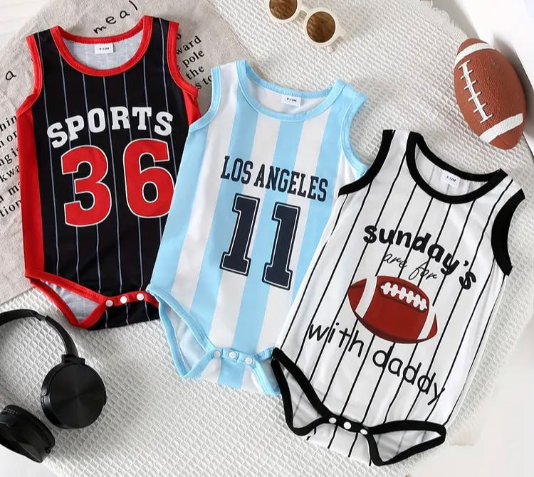 Baby boys sporty 3pk bodysuit set