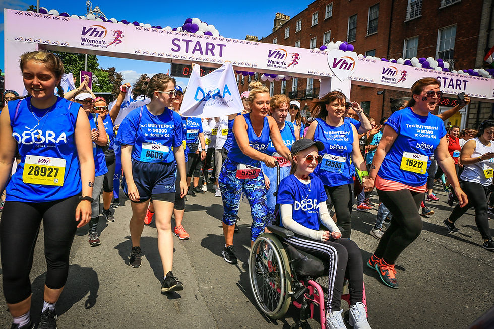 Debra Ireland starting line mini marathon 2019