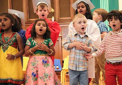 Stamford Preschool children singing Union Memorial Preschool