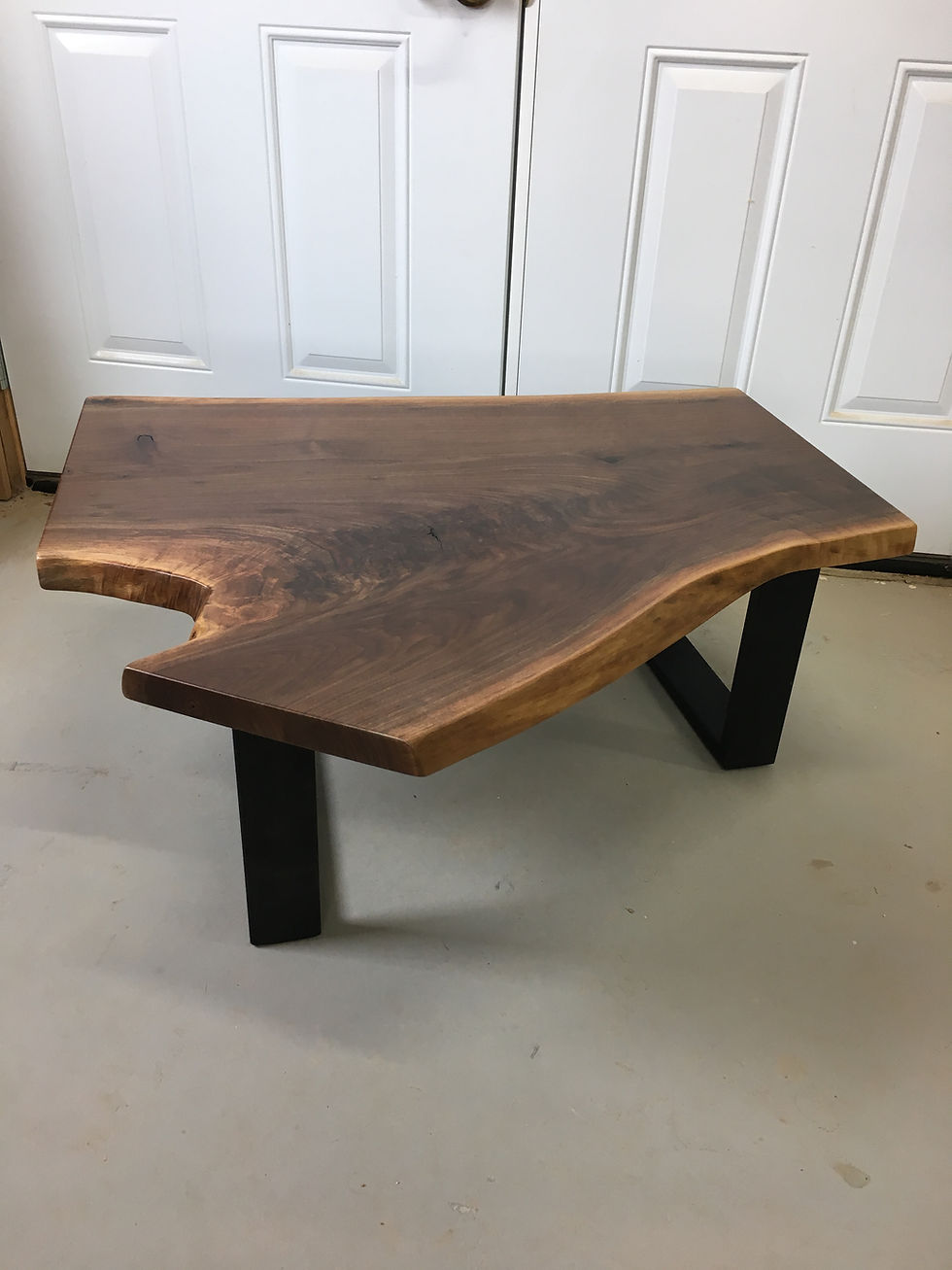 Thumbnail: Rescued walnut crotch coffee table