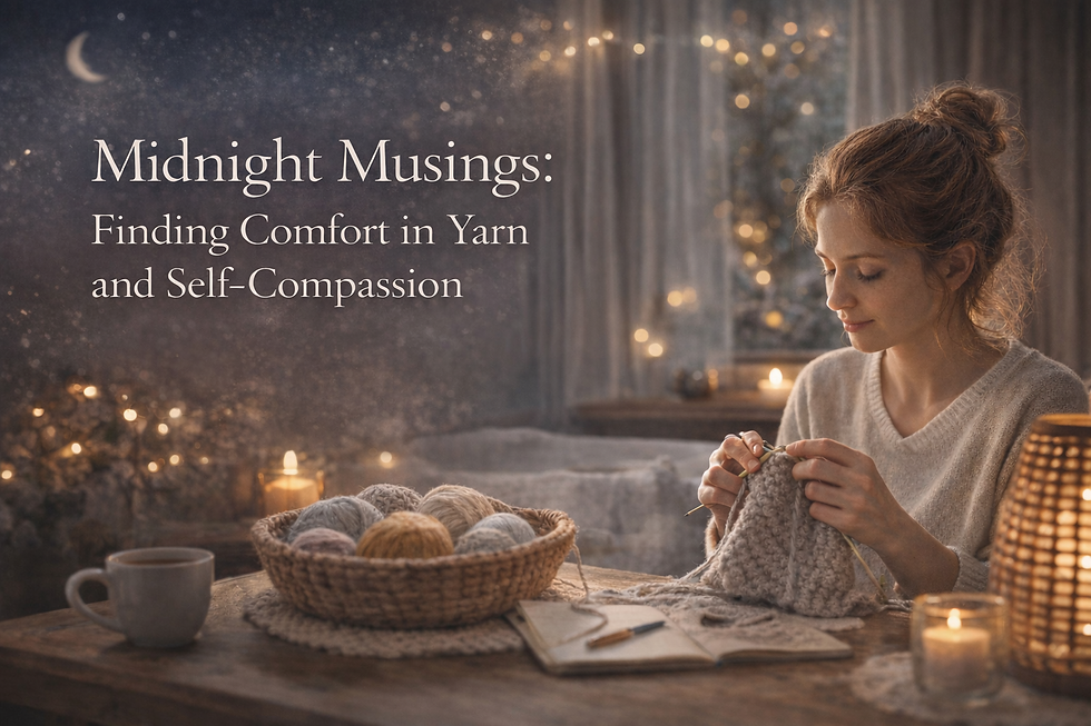 Midnight Musings: Finding Comfort in Yarn and Self-Compassion