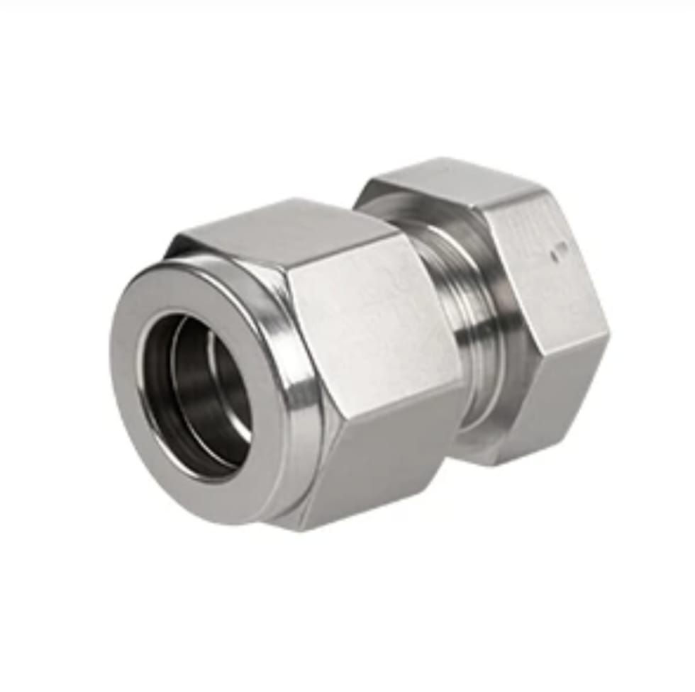 Stainless steel compression tube fitting union connector