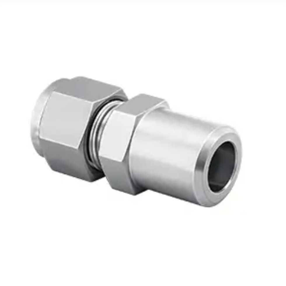 Stainless steel compression tube fitting connector