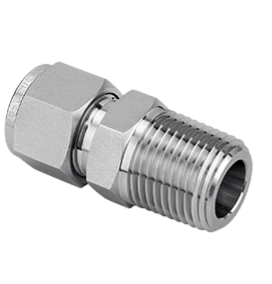 Stainless steel male connector tube fitting