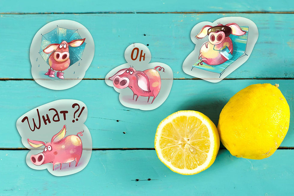 Thumbnail: Funny Pig - 22 illustrations