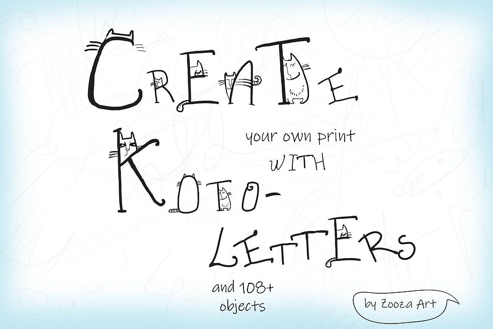 Thumbnail: KotoLetters - clip-art, 2 Alphabets, posters, cards