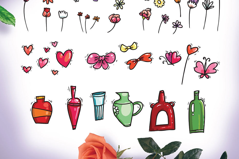 Thumbnail: Saint Valentine's Cats - patterns, frames