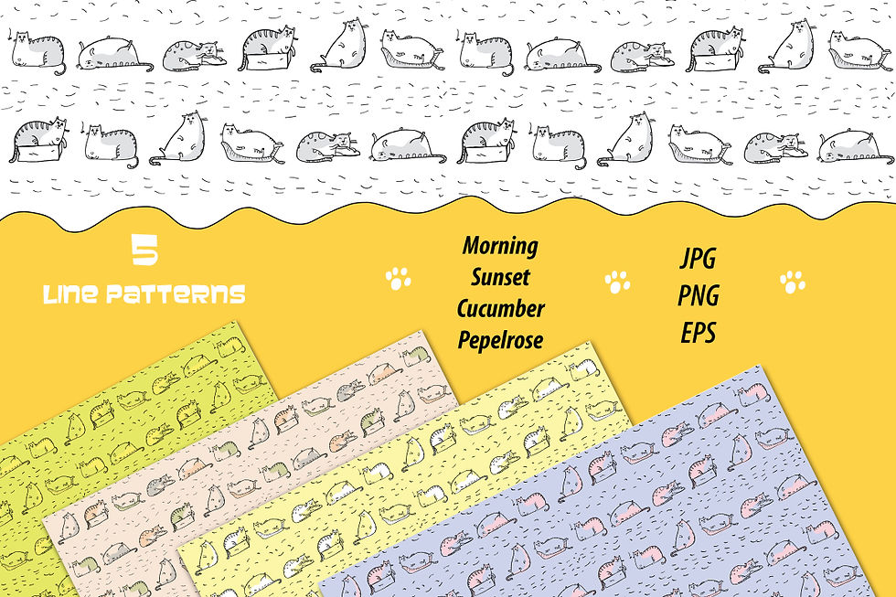 Thumbnail: Cool Cat collection patterns, prints