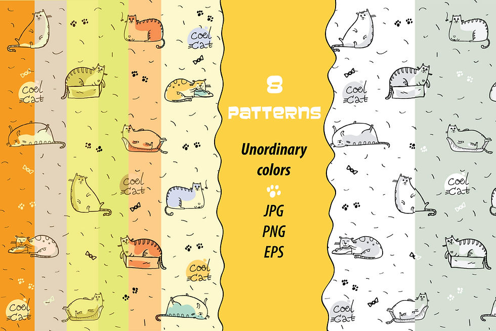 Thumbnail: Cool Cat collection patterns, prints