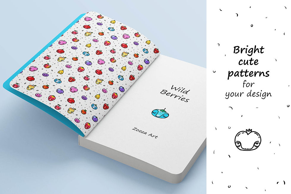 Thumbnail: Wild Berries - 12 illustrations and patterns