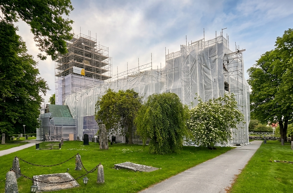 Spånga kyrka under renovering – 900 år av historia