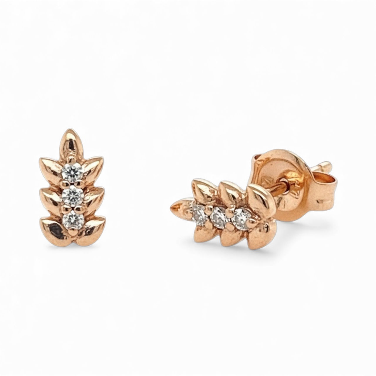 Theia Stud Earrings (Rose Gold)