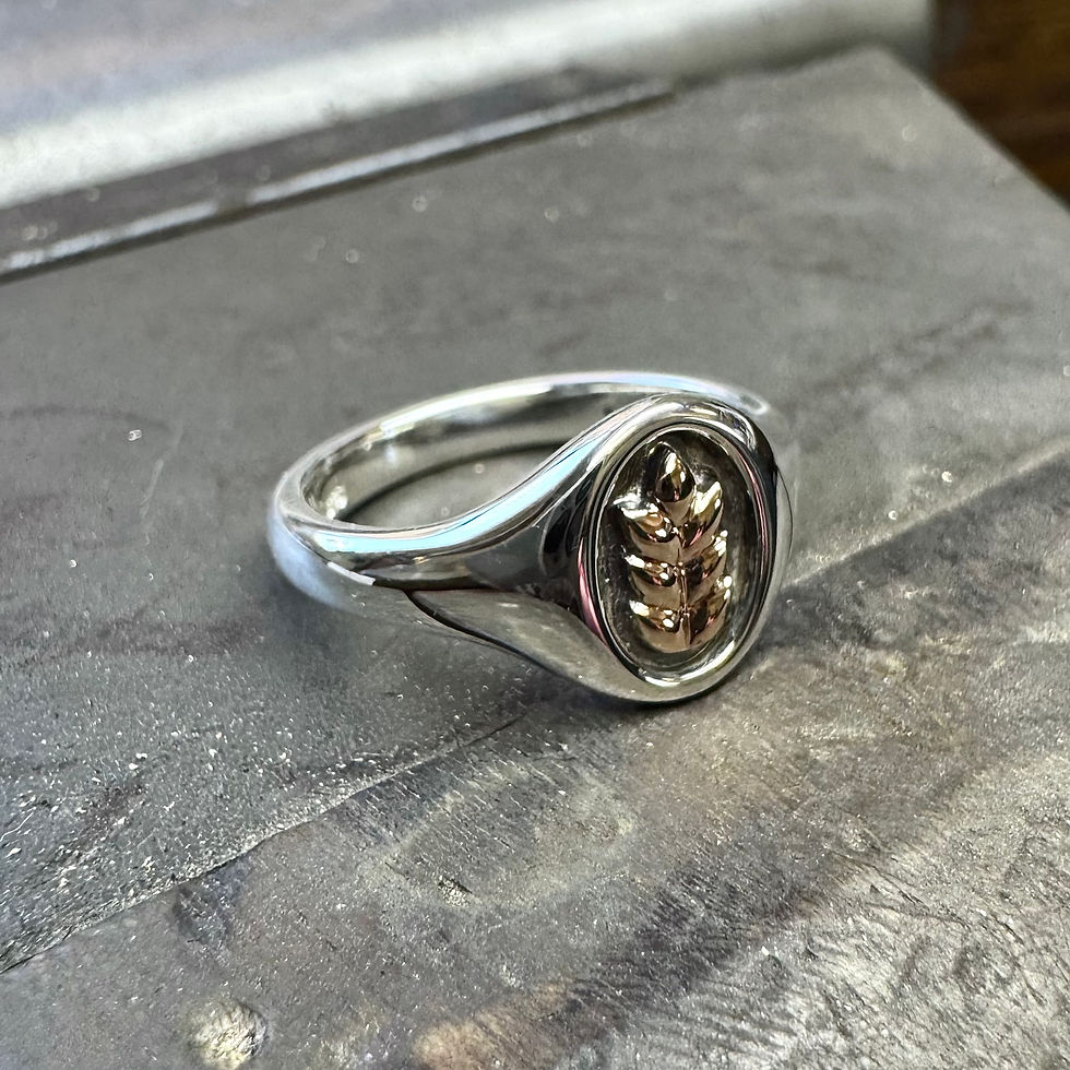 Thumbnail: Demeter Ring - Sterling Silver and 9ct Rose Gold (Oxidised)