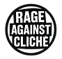 Rage Against Cliché logo for intentional living, minimalist lifestyle, sustainable community, and anti-consumerism movement