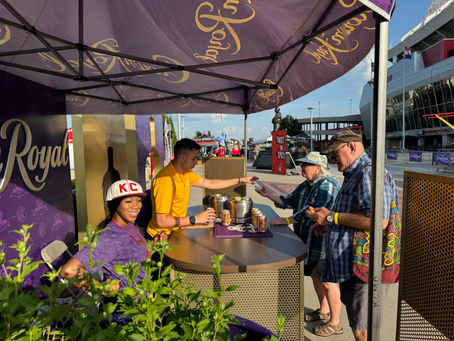 Brand Ambassadors interacting with customers by sampling beverages