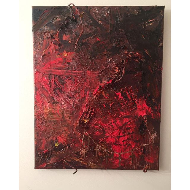 #Edit #Crosses #Bloody #Art #Artist #LoveArt #NeverFinished #OilPainting #ArtGallery #Gallery #Artex