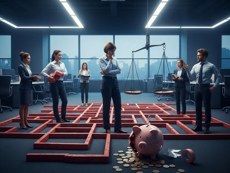 Visual metaphor for hidden recruitment costs