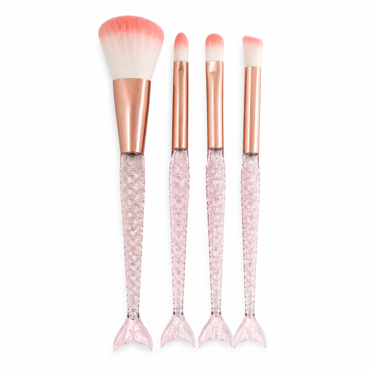 Kit 4 Pincéis Sereia com Glitter