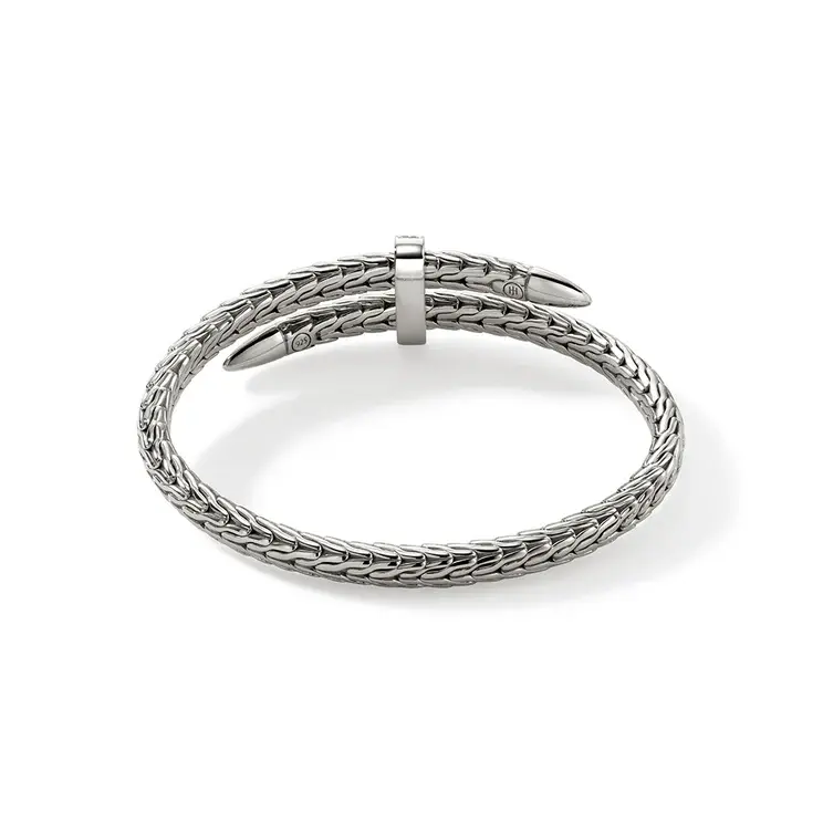 Thumbnail: John Hardy, Sterling Silver Diamond Bypass Flex Cuff